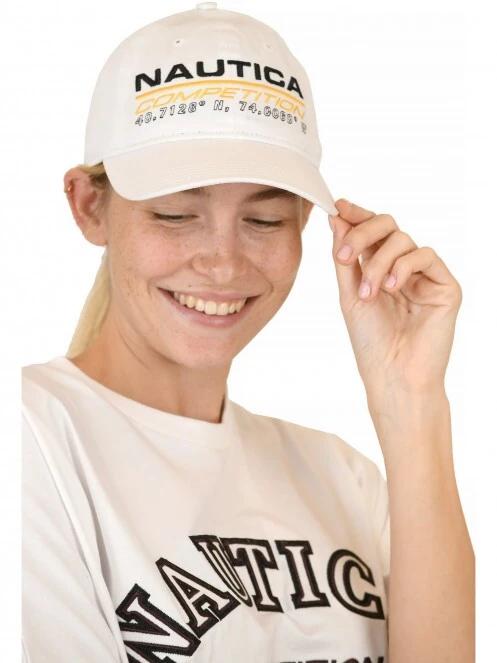 Nautica Obi Strapback Cap baseball sapka fehér színben 4