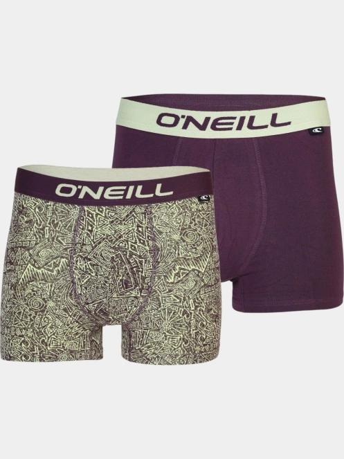 O'Neill Men boxer O'Neill frozen wave oap & plain 2-pack férfi alsónadrág lila színben 2