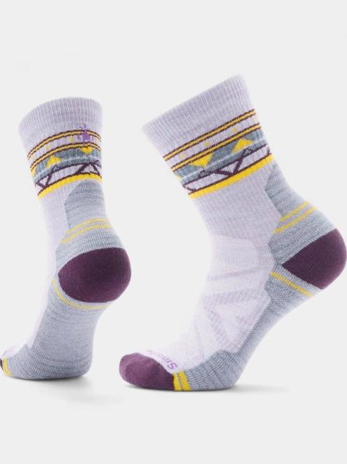 Smartwool Women's Hike Light Cushion Zig Zag Valley Mid Crew Socks női túrazokni lila színben 2
