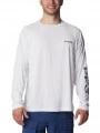 Columbia Terminal Tackle LS Shirt férfi hosszú ujjú sport póló fehér színben 1