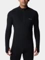 Columbia Midweight Stretch Long Sleeve Half Zip férfi aláöltöző felső fekete színben 1