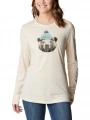 Columbia Hidden Haven Long Sleeve Tee női hosszú ujjú póló homok színben 1