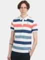 Fundango Incognito Stripe Poloshirt férfi galléros póló piros színben 1