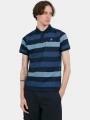 Fundango Incognito Stripe Poloshirt férfi galléros póló sötétkék színben 1