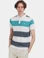 Fundango Incognito Stripe Poloshirt férfi galléros póló zöld színben 1