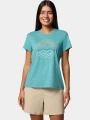 Columbia Sloan Ridge Graphic SS Tee női rövid ujjú póló zöld színben 1