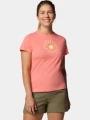 Columbia Ruby Springs Graphic Fitted Short Sleeve Shirt női rövid ujjú póló piros színben 1
